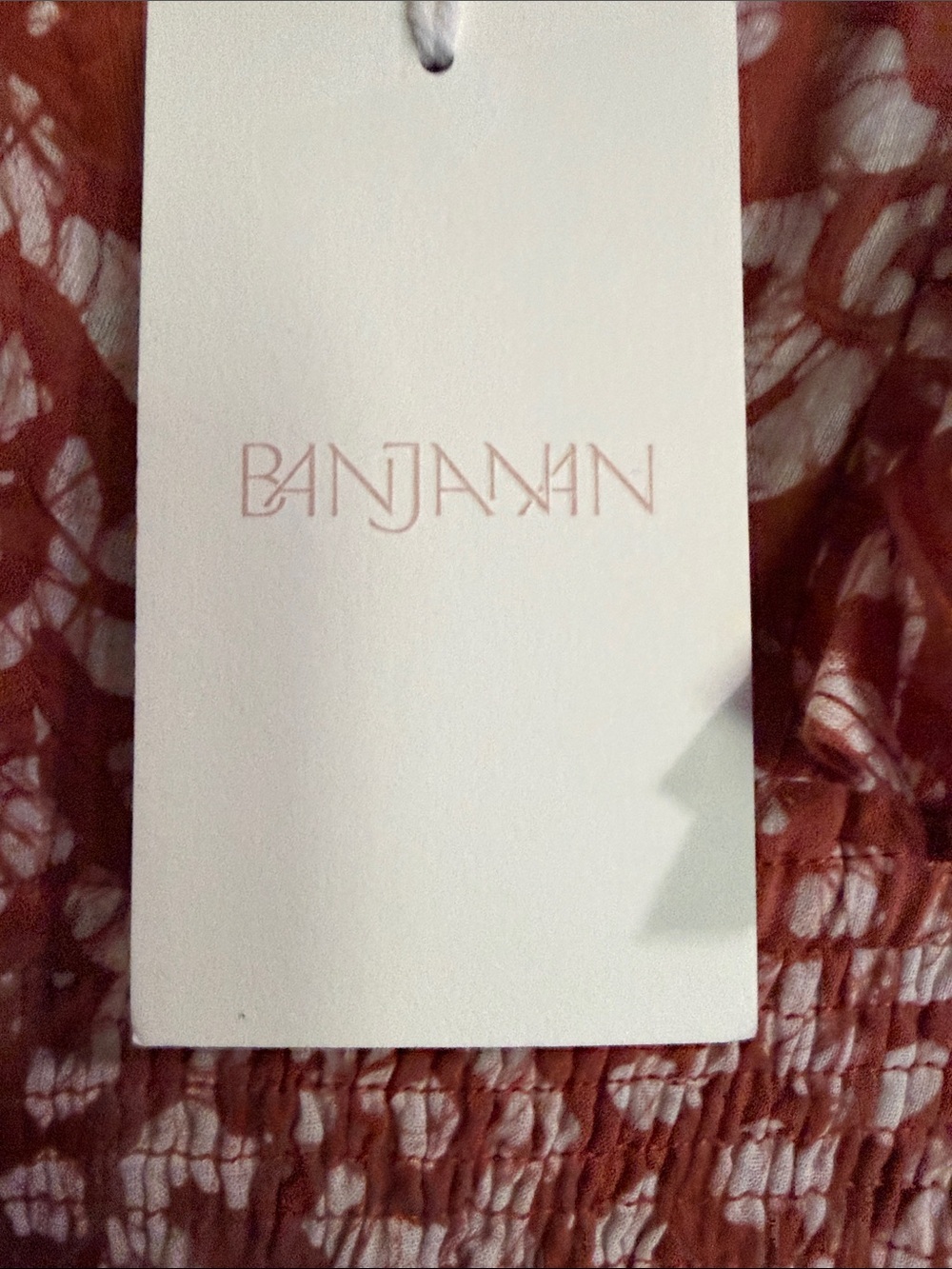 NWT Banjanan Rust Floral Ruffle Midi Dress - Picture 4 of 16